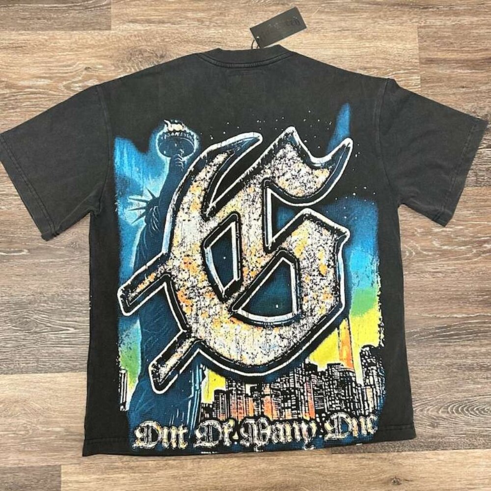 Rock T-shirt Godspeed Shirt Tee Black Size Men New Vintage Logo Sleeved Short 37